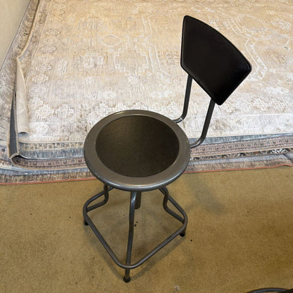 Grey Vintage Industrial Office Stool