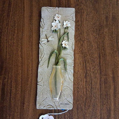 White Flower Wall Plaque