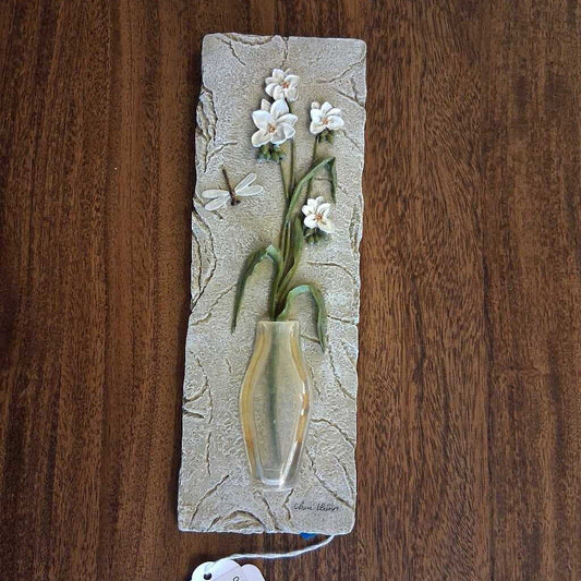 White Flower Wall Plaque