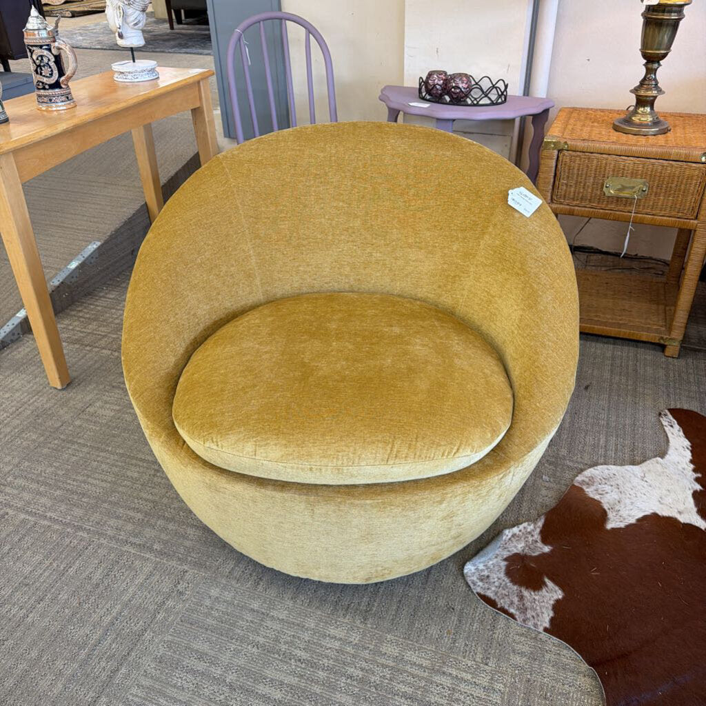 Yellow Storage Swivel Chair