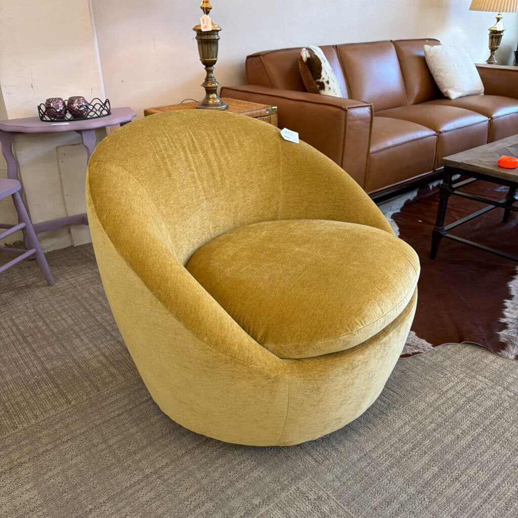 Yellow Storage Swivel Chair
