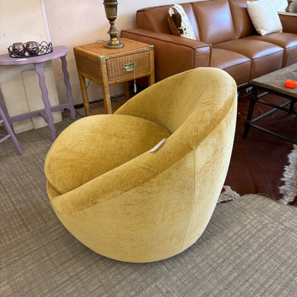 Yellow Storage Swivel Chair