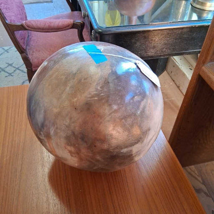 Large Silver Udu Drum – Handcrafted Ceramic Percussion Instrument