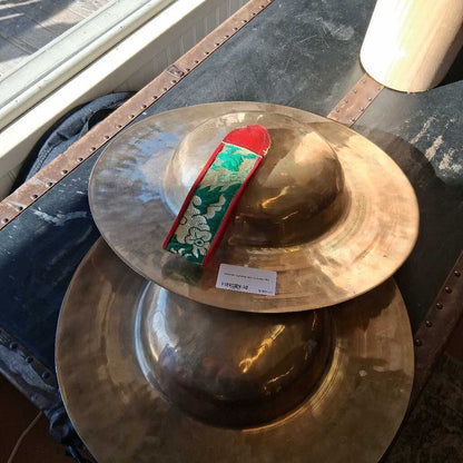 Tibetan Brass Cymbal Set with Case – Handcrafted Sound Bowl Percussion