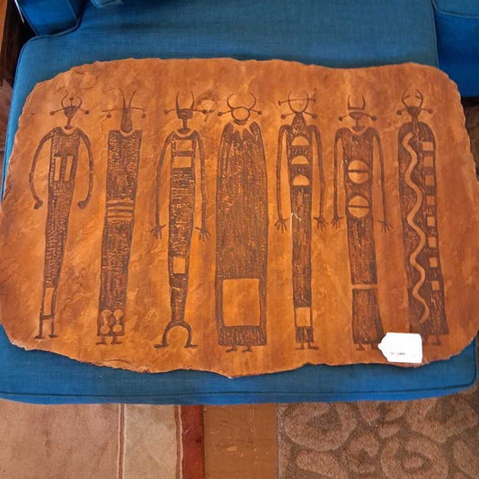 Hand-Carved Stone Wall Hanging – Textured Decorative Art Panel