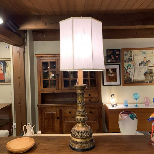 Ornate Brass Base Lamp