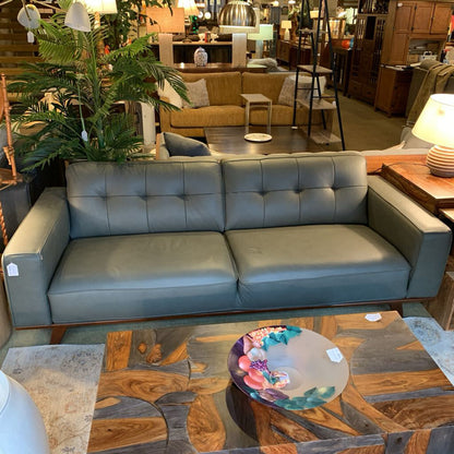 Odense Slate Leather Sofa