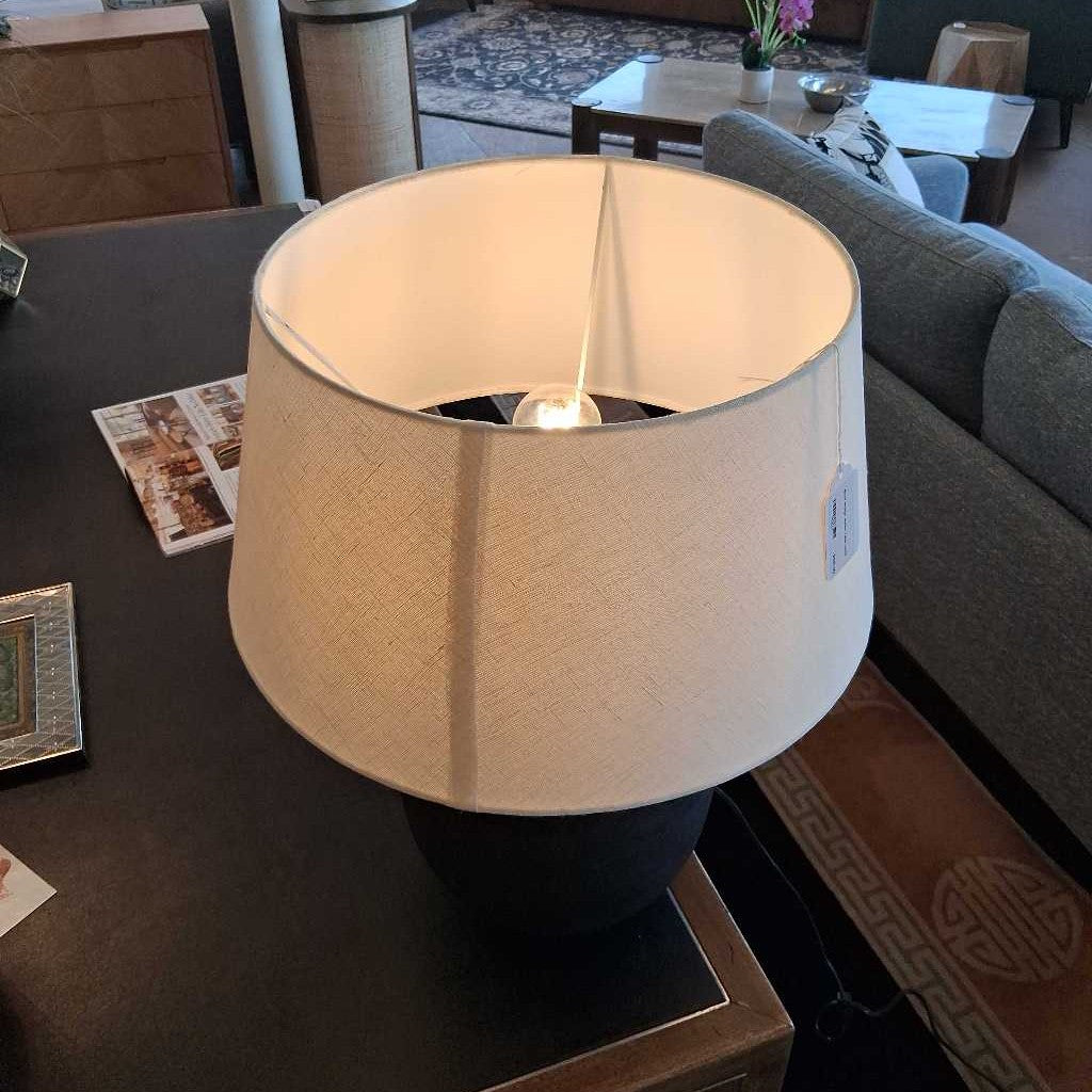 Black Mango Wood Table Lamp LAMPS