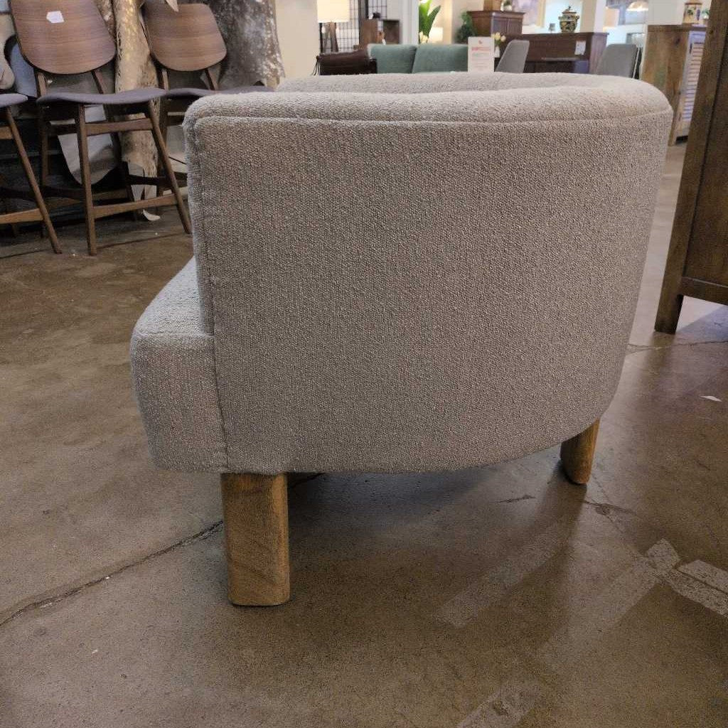 Laeger Modern Curved Boucle Accent Chair