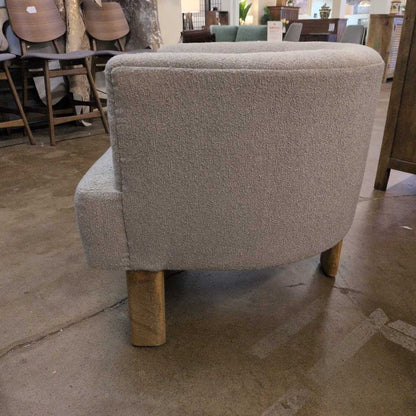Laeger Modern Curved Boucle Accent Chair