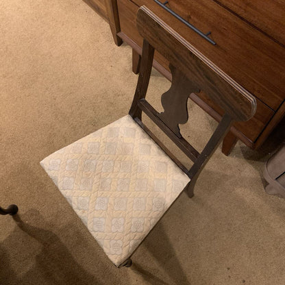 1920's Vanity Desk w/ Glass Top and Chair