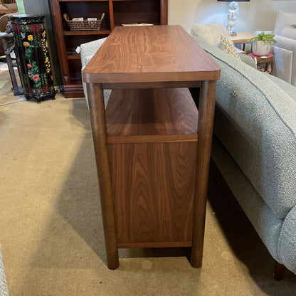 Walnut Open Shelf Sideboard