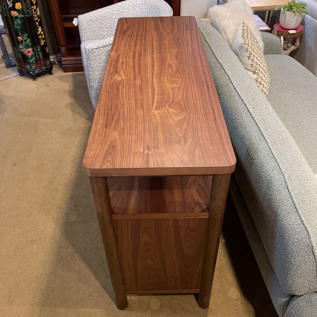 Walnut Open Shelf Sideboard
