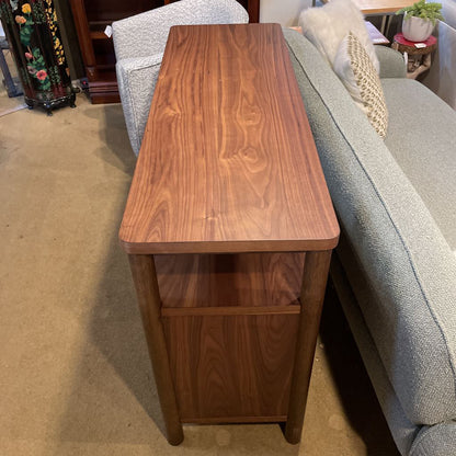 Walnut Open Shelf Sideboard