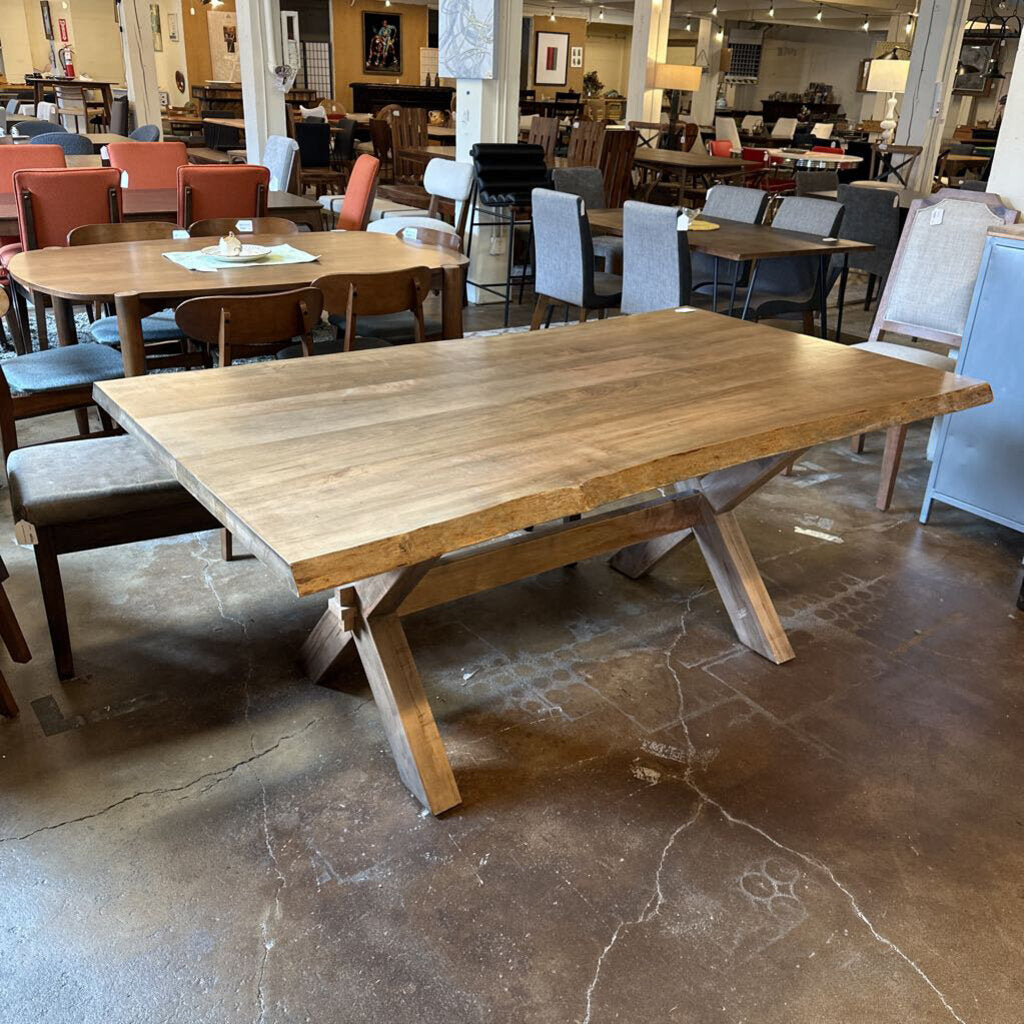 Solid wood dining table