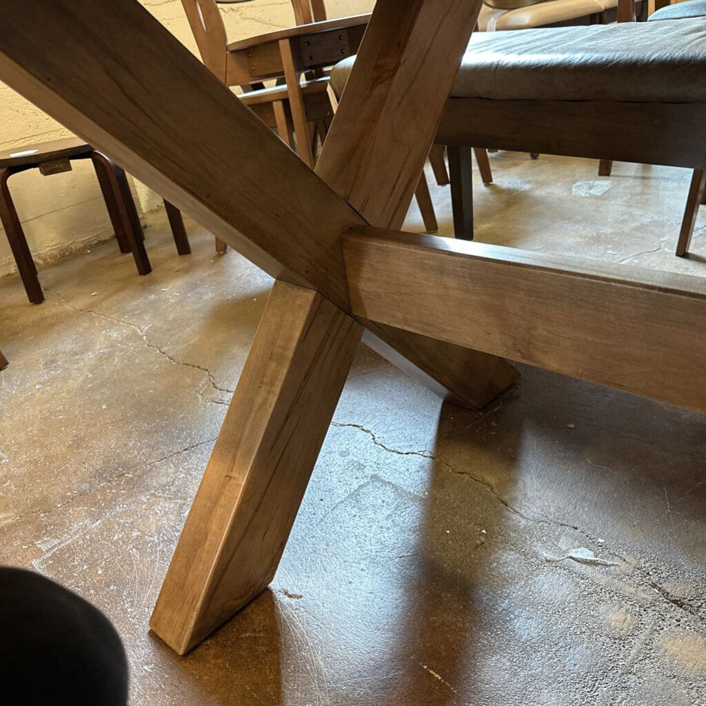Solid wood dining table