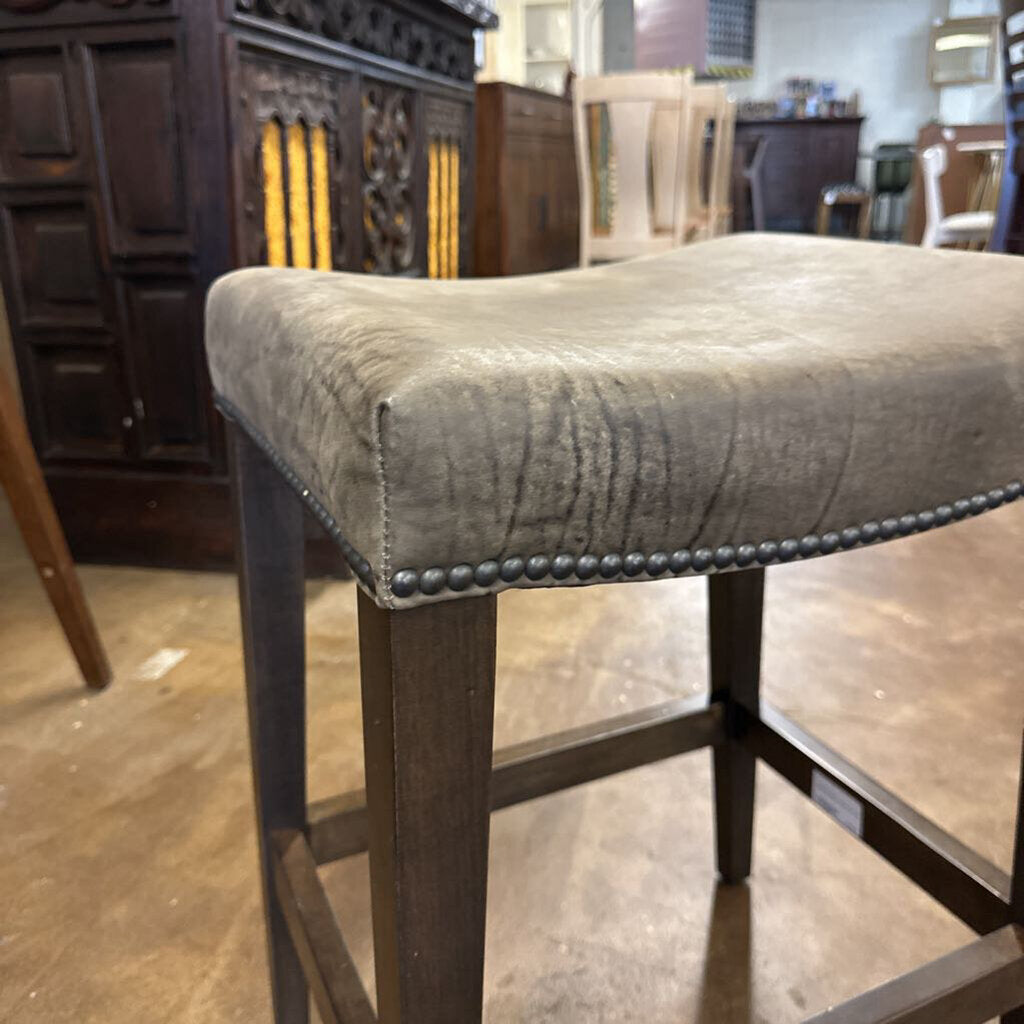 Bassett Leather Counter Stool
