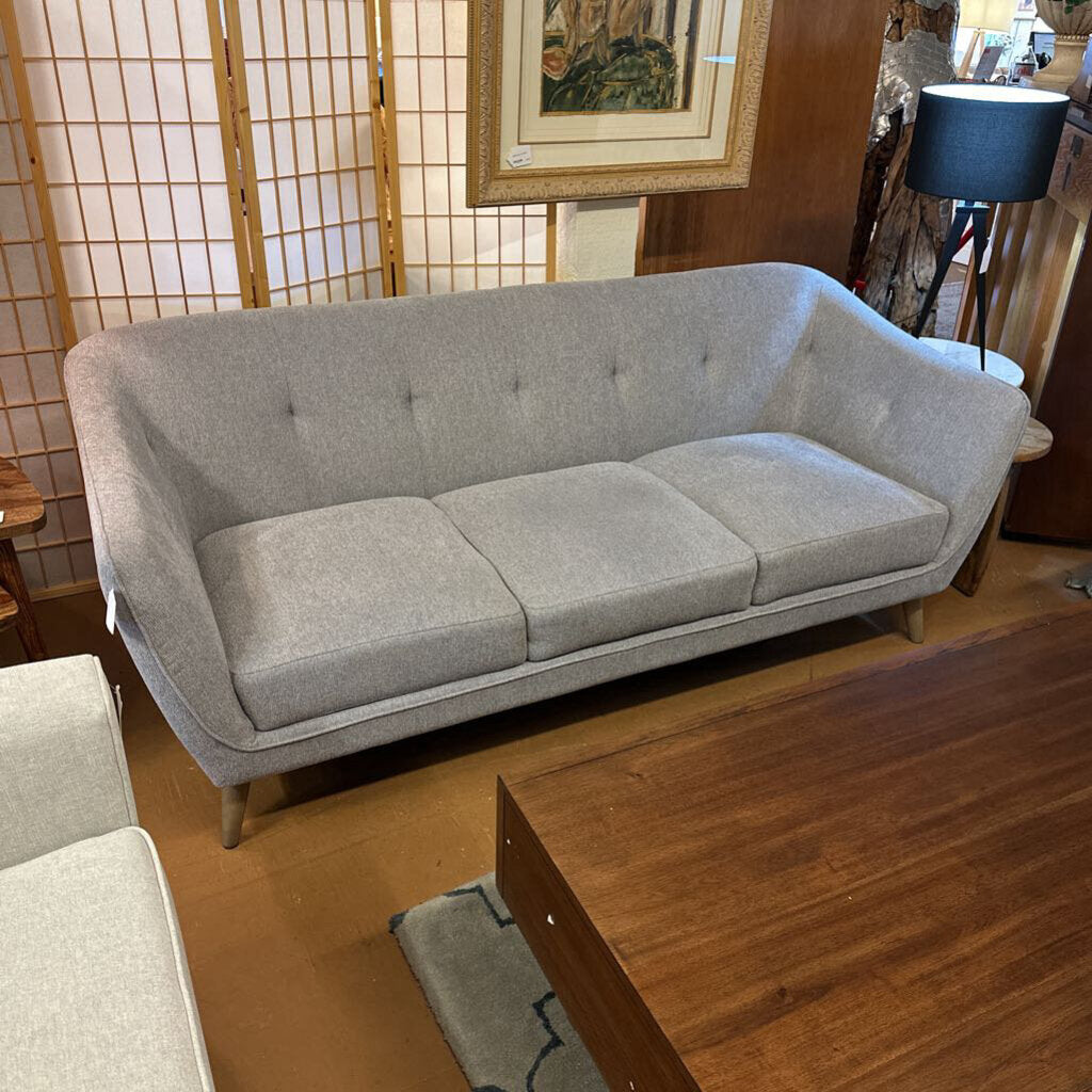 grey “bucket” sofa