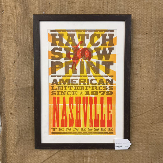 hatch silk screened framed poster