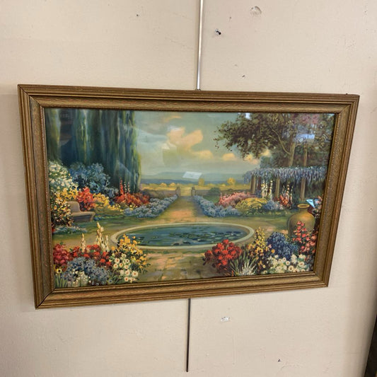 ROBERT ATKINSON FOX GARDEN POND Lithograph