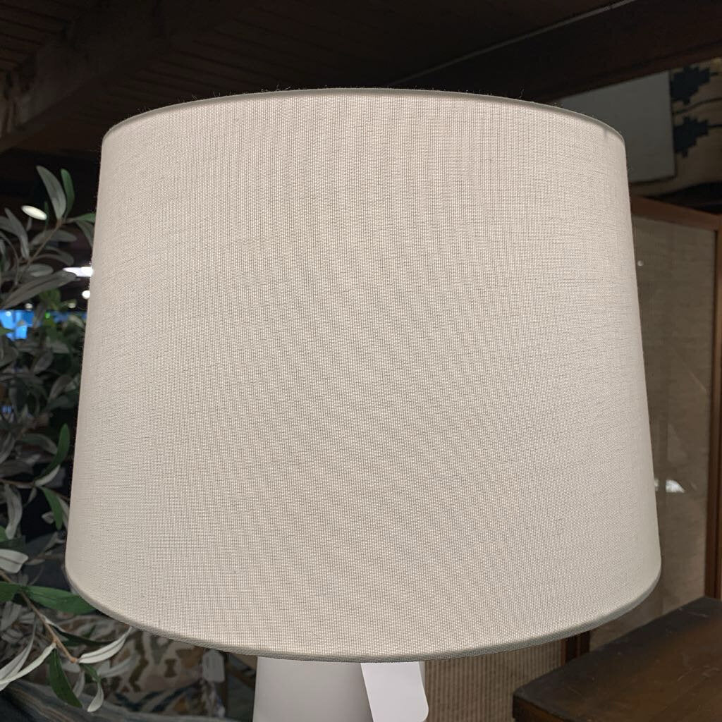 Beige lampshade on a blurred background