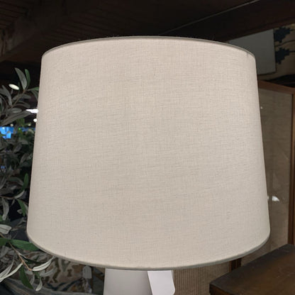 Beige lampshade on a blurred background