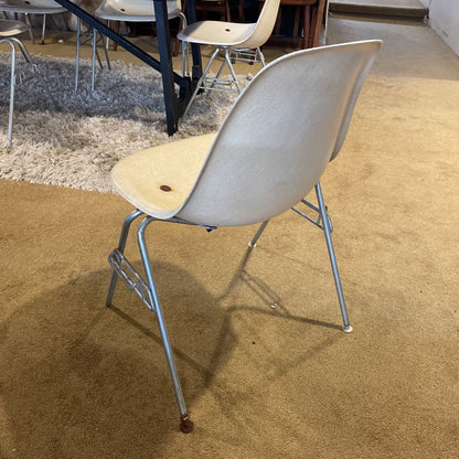 Herman Miller White Fiberglass Side Chair AS IS