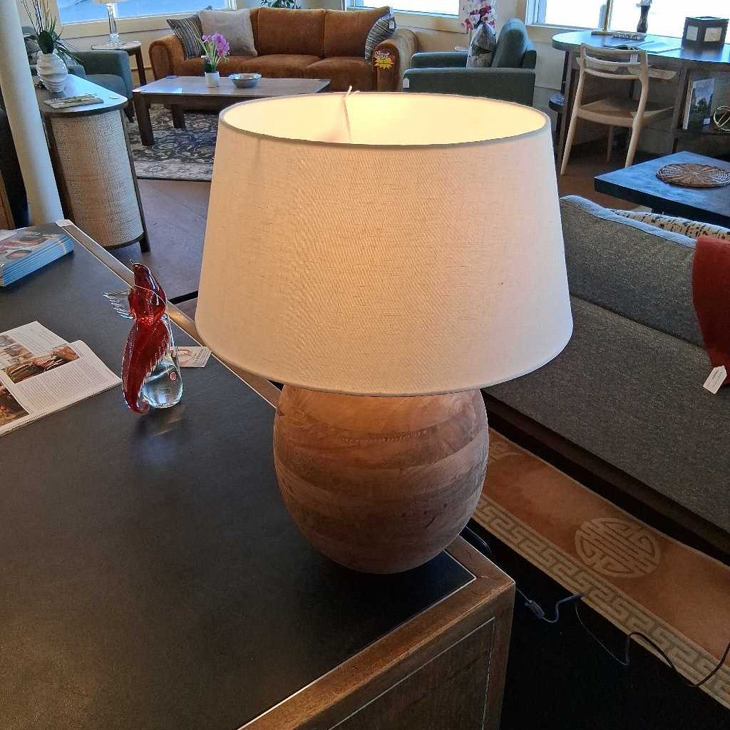 Large Mango Wood Table Lamp LAMPS