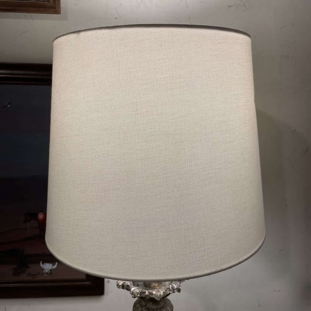 Lamp with Candlestick Base on Lucite LAMPS