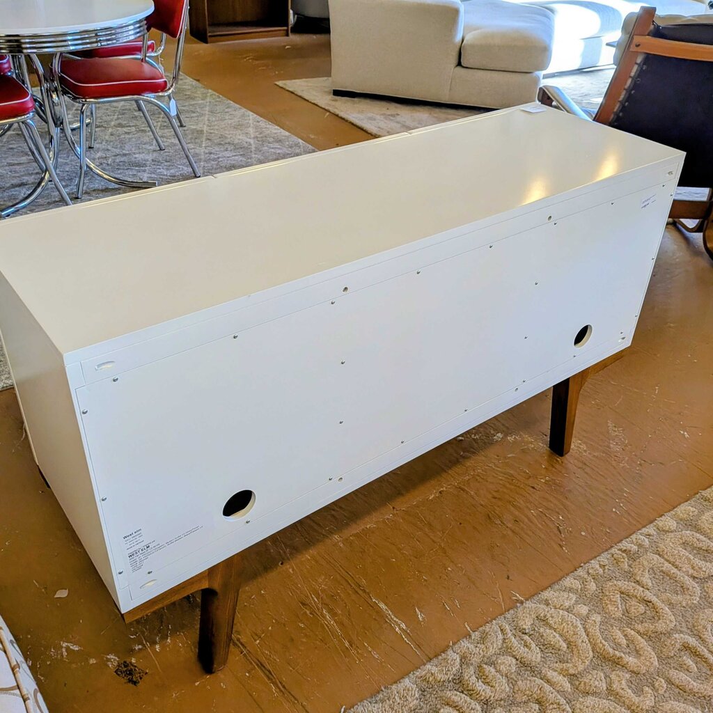 West Elm Gloss White 2 Door 3 Drawer Buffet