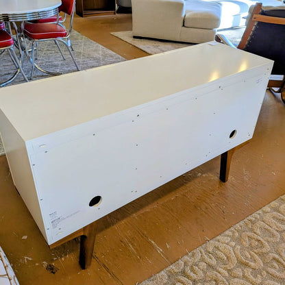 West Elm Gloss White 2 Door 3 Drawer Buffet