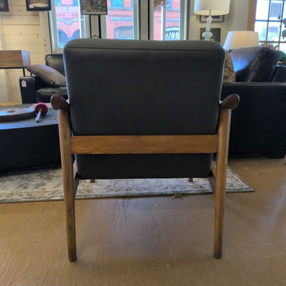 West Elm Leather MC Armchair