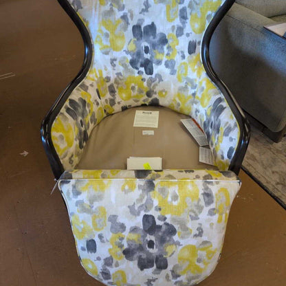 Bassett Yellow & Grey Accent Chair