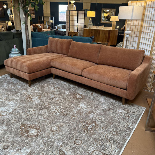 Donna Orange LAF Chaise Sectional