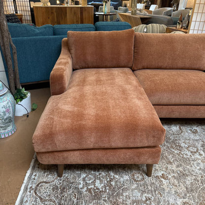 Donna Orange LAF Chaise Sectional
