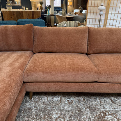 Donna Orange LAF Chaise Sectional U SECTIONALS LAF