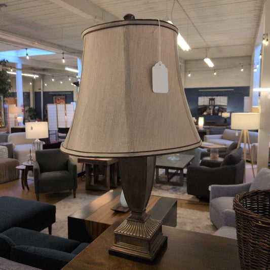 Brass & Faux Leather Lamp LAMPS