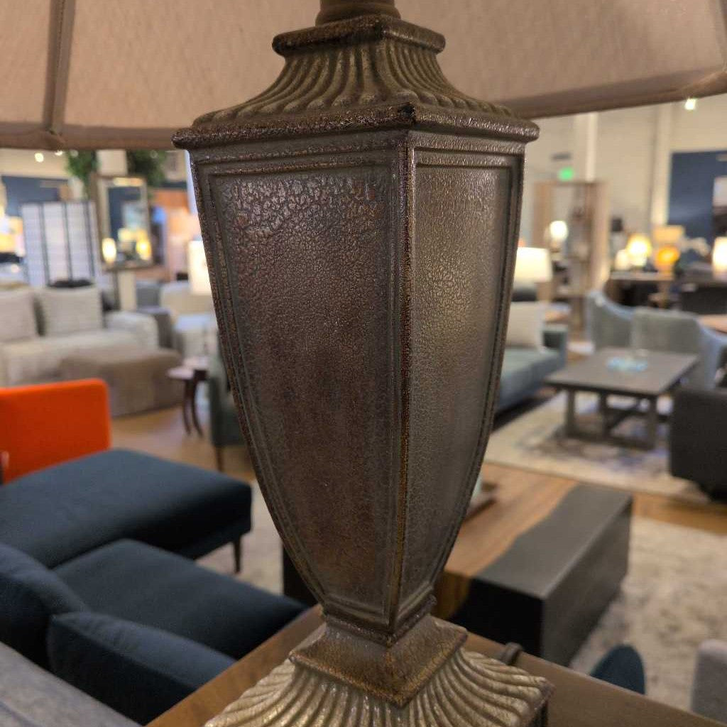 Brass & Faux Leather Lamp LAMPS