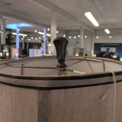 Brass & Faux Leather Lamp LAMPS