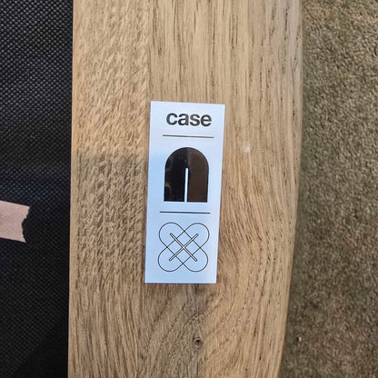 CASE Tan Leather Seat Wooden Stool