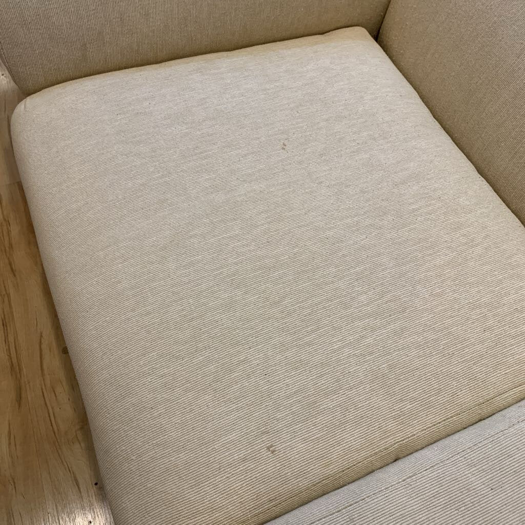 Cream Curved Arm Loveseat