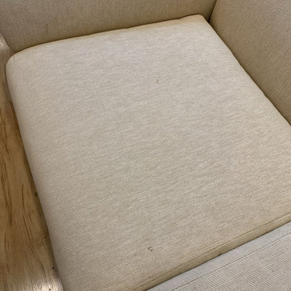 Cream Curved Arm Loveseat