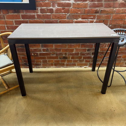 Room & Board Stone Top Metal Leg Bar Table