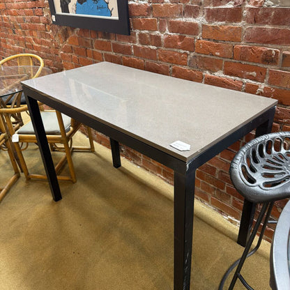 Room & Board Stone Top Metal Leg Bar Table