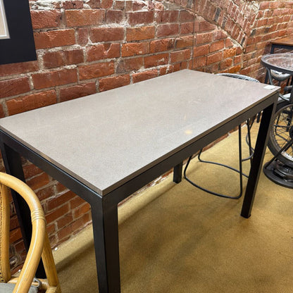 Room & Board Stone Top Metal Leg Bar Table