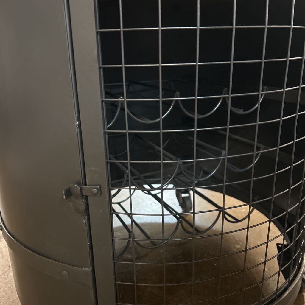 Close-up of a cooling tower with visible cables and structure