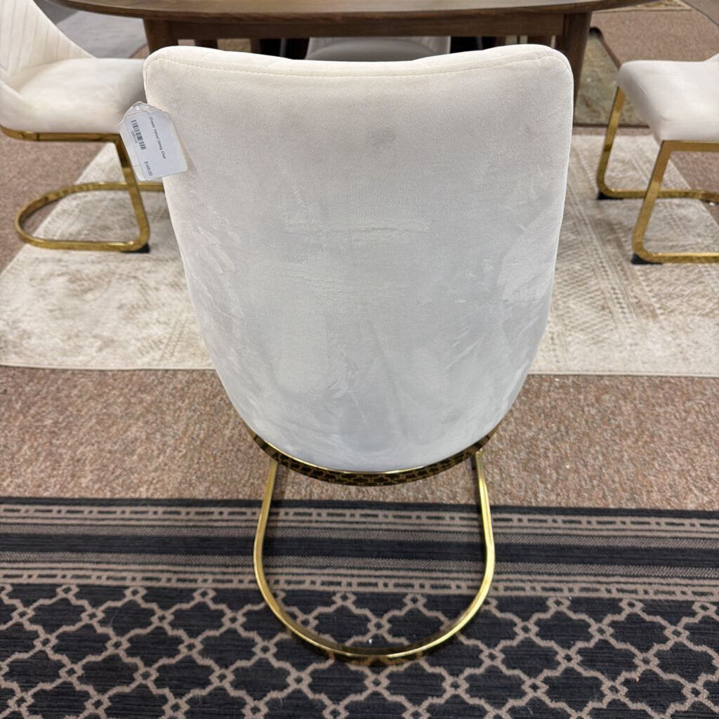 Cream Velvet Dining Chair