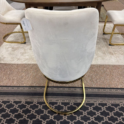Cream Velvet Dining Chair
