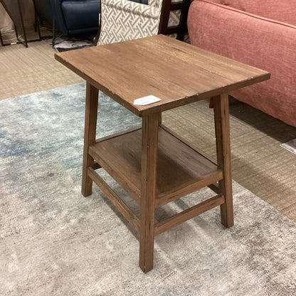 Rustic Side Table w/Shelf