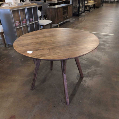 Walnut MC Round Dining Table